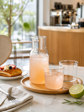 Hand Blown Heat Resistant Glass Carafe Tumbler Set