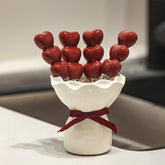 Heart Shape Fruit Fork Set with Ceramic Holder – Cute Dessert Forks for Party, Kitchen Dining & Gift
