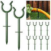 Garden Hose Holder Stakes – Heavy Duty Ground Support Clips for Water Hose Organization, Lawn & Garden Use