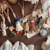 Handmade Boho Animal Doll – Woven Fabric Bag Charm