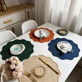 Scalloped Round Placemat – Woven Table Mat for Dining Tables, Plates & Home Table Settings