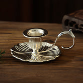 Vintage Hand‑Held Taper Candle Holder, Metal Candlestick with Handle for Table Decor