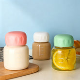 10 oz Glass Cup with Lid, Soda-Lime Glass Drinking Jar
