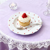 4-Piece Heart Pattern Ceramic Dinner Plate Set – Home Dining, Kitchen Decor & Gift