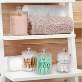 Clear Acrylic Cotton Swab Holder Storage Jar with Lid