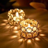 Crystal Candleholder Creative Iron Candle Cup Decor