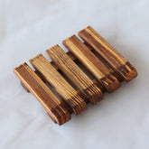 Carbonized Pine Wood Soap Dish Holder