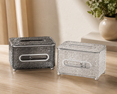 Multi-Use Living Room Tissue Organizer Box, Plastic Storage Case for Napkins & Small Essentials