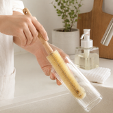 Long Wooden Handle Bottle Brush, Multi-Purpose Cleaning Brush with 360° Bristles