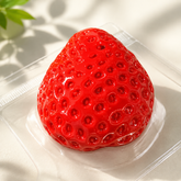 Glossy Strawberry Squishy Toy – Soft Silicone Feel Stress Relief Fidget Toy