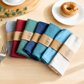 Japanese Style Solid Color Cotton Linen Napkin, Kitchen Tea Towel, Baking Cloth & Table Linen
