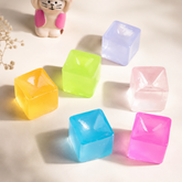 Ice Cube Squishy Toy – Transparent Color Stress Relief Fidget Cube