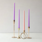 10” Colored Taper Candles, Smokeless Paraffin, 25cm – Set of 4