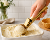 Stainless Steel 2-in-1 Ice Cream Scoop & Melon Baller, Double-Headed Summer Fruit Spoon