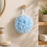 Large Mesh Bath Loofah – Soft Exfoliating Nylon Shower Sponge with Hanging Loop