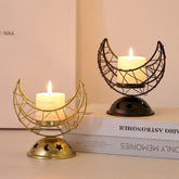 Crescent Moon Metal Incense Burner, Iron Decor Piece