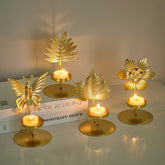 Creative Aromatherapy Candleholder, Maple Leaf Butterfly Multi Shape Iron Decor