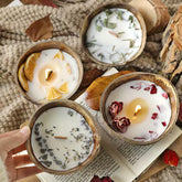 Dried Flower Coconut Bowl Candle