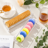 Clear Acrylic Biscuit Storage Tray Transparent Cookie Organizer Display Box