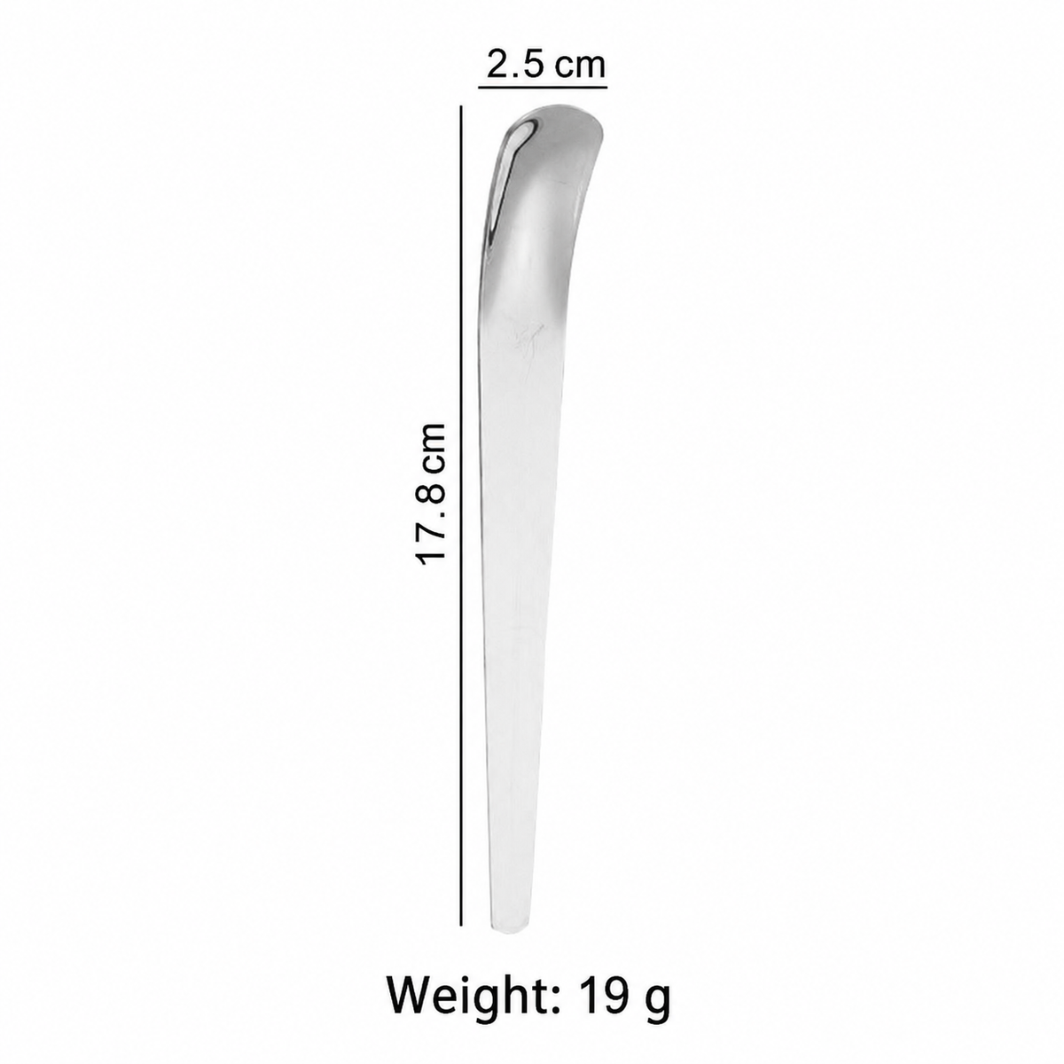 Stainless Steel Ice Cream Spoon – Long Handle Curved Dessert Spoon for Gelato, Sundae, Yogurt & Café Serving