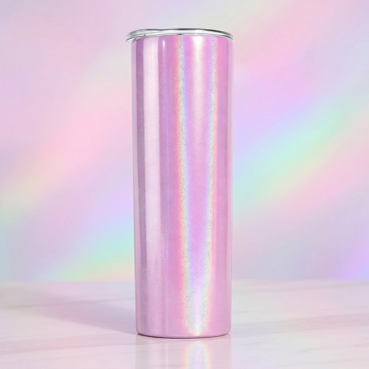 Pink Stainless Steel Straight Tumbler Coated Straw Cup 20oz 15oz Insulated Portable Drink Cup