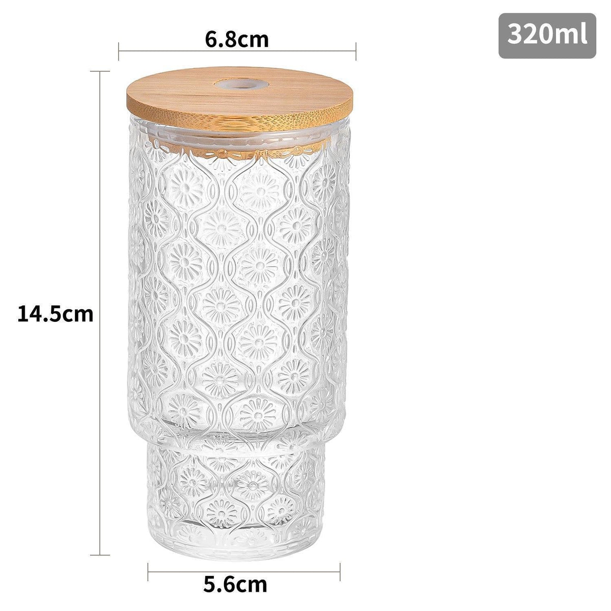 11oz Ribbed Stackable Glass Tumbler – Vintage Coffee, Juice & Whiskey Glass