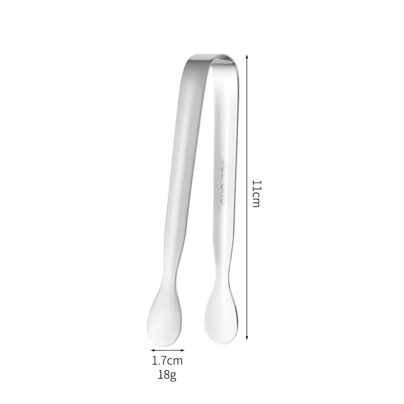 Stainless Steel Sugar Tongs, Mini Ice Cube Serving Tongs for Coffee & Tea Bar