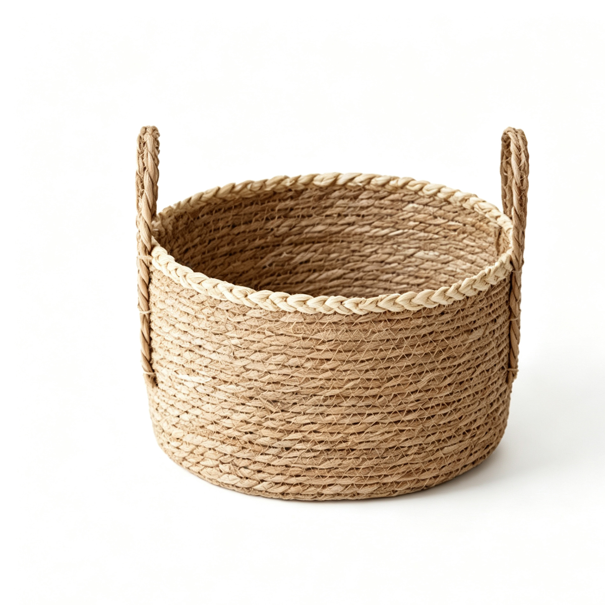 Handwoven Straw Storage Basket – Natural Grass Organizer Basket for Home Decor & Storage