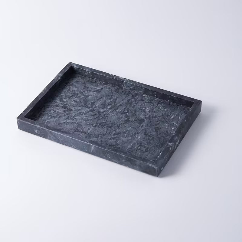 Premium Natural Marble Vanity Tray – Elegant Storage & Display Organizer