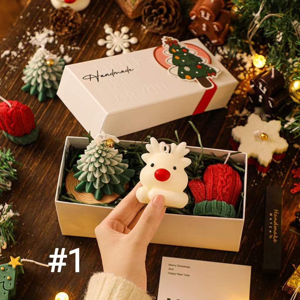 Christmas Creative Shaped Candle Gift Set