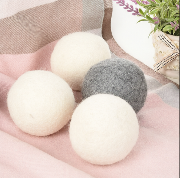 Natural Wool Dryer Balls – Reusable Laundry Balls for Static Reduction, Softening & Faster Drying (6-7 cm, Set of 6/8)