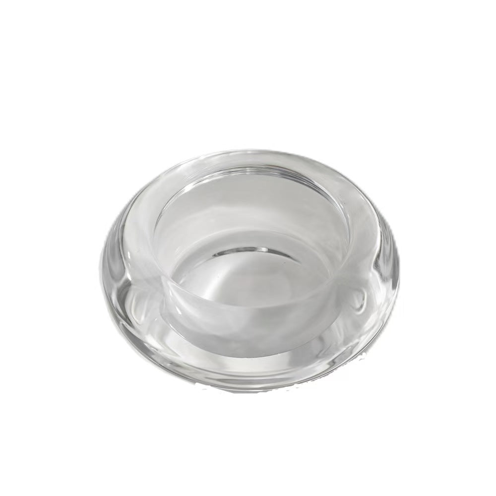 French Vintage Glass Candle Holder