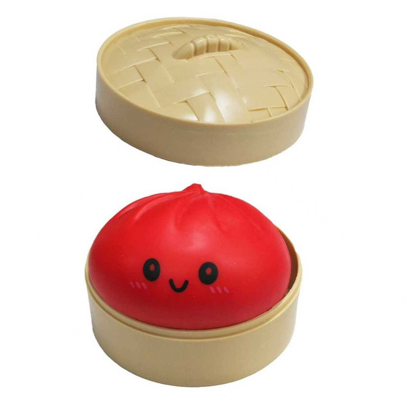 Char Siu Bun Squishy Toy – Soft Food Stress Relief Fidget Toy