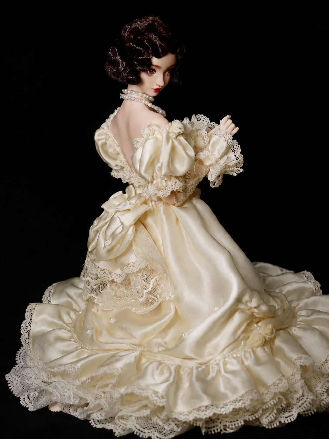 Midnight Victorian Evening Gown
