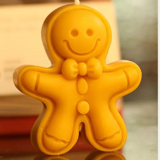 Gingerbread Man Scented Candle – Handmade Favor Candle