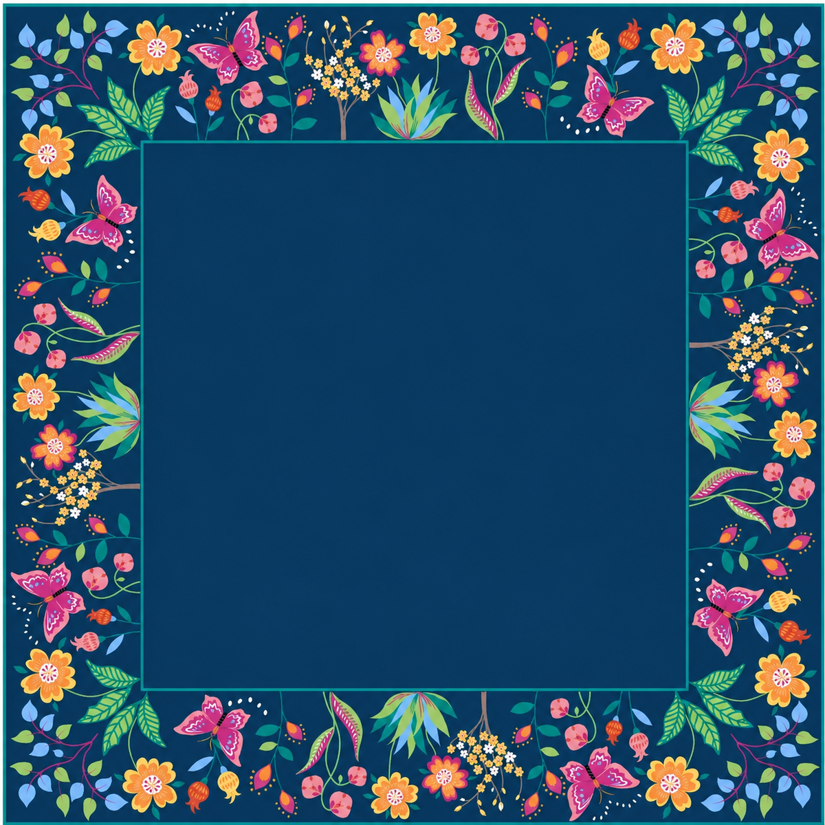 Blue Floral Diatom Mud Table Mat – Stain Resistant Wear Resistant Mahjong Game Pad