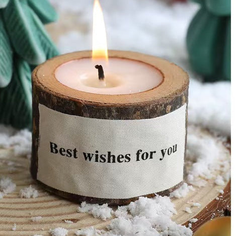 Wooden Scented Candle – Handmade Decorative Candle