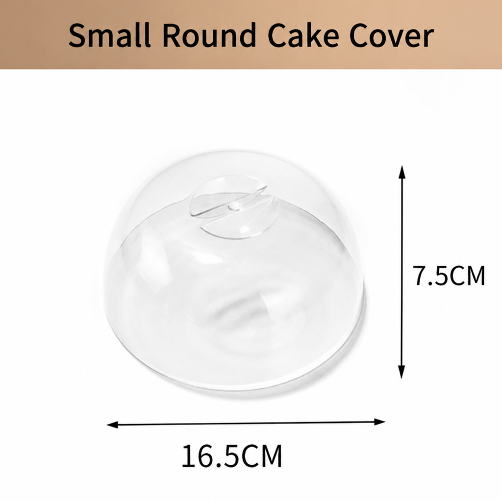 Acrylic Cake Dome Cover with Handle, Clear Food Display Cloche for Dessert, Cake, Cheese, Butter, and Pastry Storage