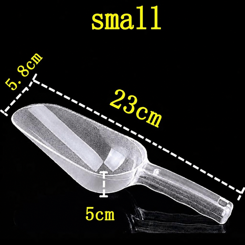 Polycarbonate Ice Scoop, Clear Multipurpose Food-Grade Scoop for Ice, Flour, Sugar, Coffee Beans, and Pantry Use
