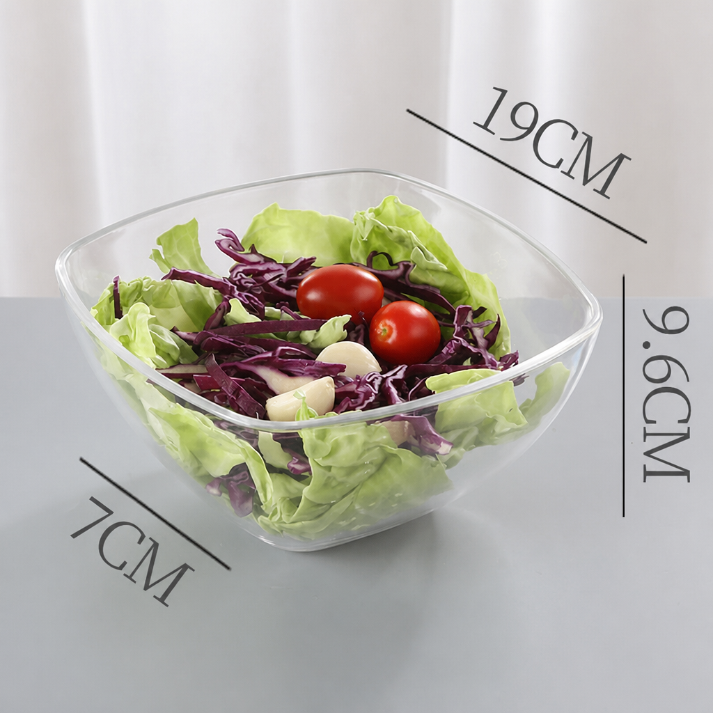 Round Acrylic Salad Bowl, Large Clear Serving Bowl