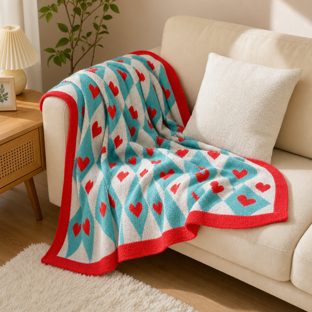 Mia Style Acrylic Plush Throw Blanket Ultra Soft Thick Warm Sofa Bed End Nap Blanket