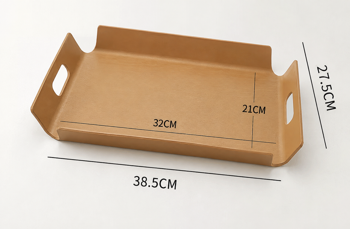 Ash Wood Serving Tray – Rectangular Wooden Cake, Bread
