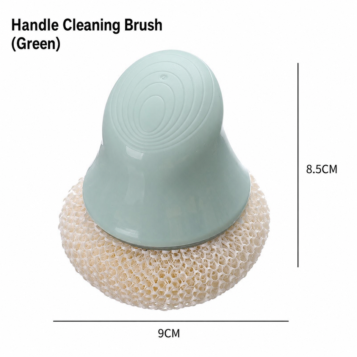 Handheld Pot Cleaning Brush – PP Kitchen Scrubber with Round Scouring Pad