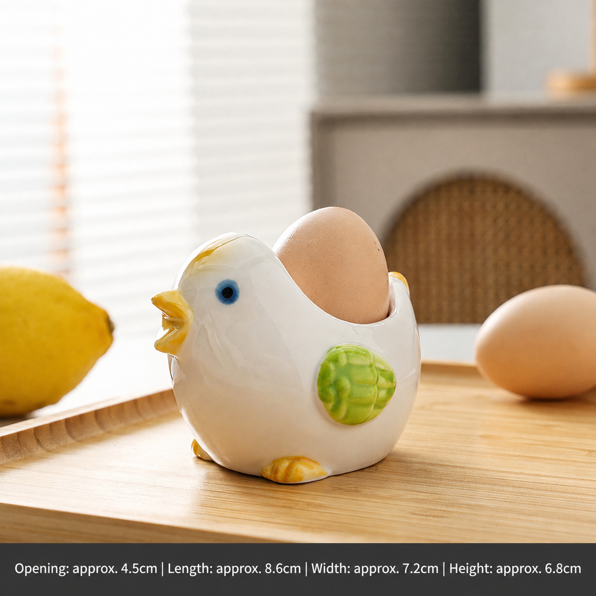 Ceramic Chick Egg Cup – Cute Animal-Shaped Egg Holder for Breakfast, Brunch, Kitchen, Café, Restaurant & Home Table Setting