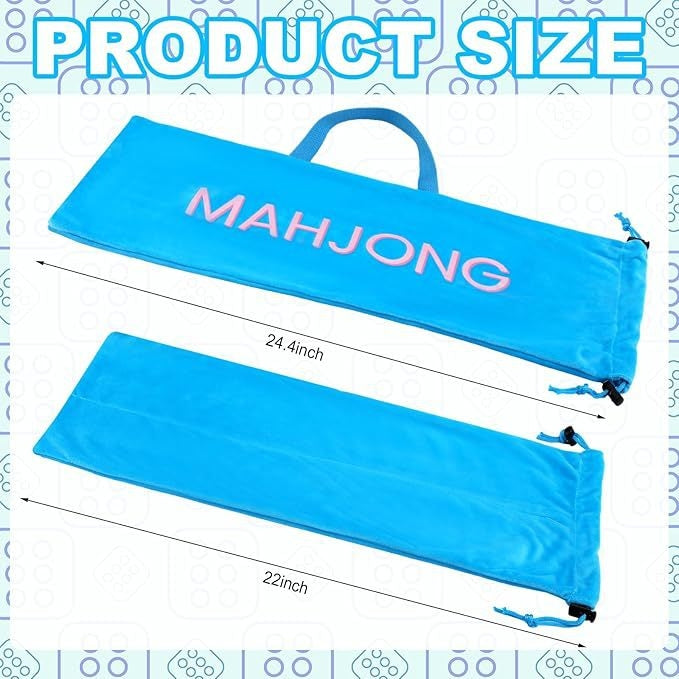 Portable Mahjong Storage Bag with Handle, Large Capacity Mahjong Tile Carrying Case
