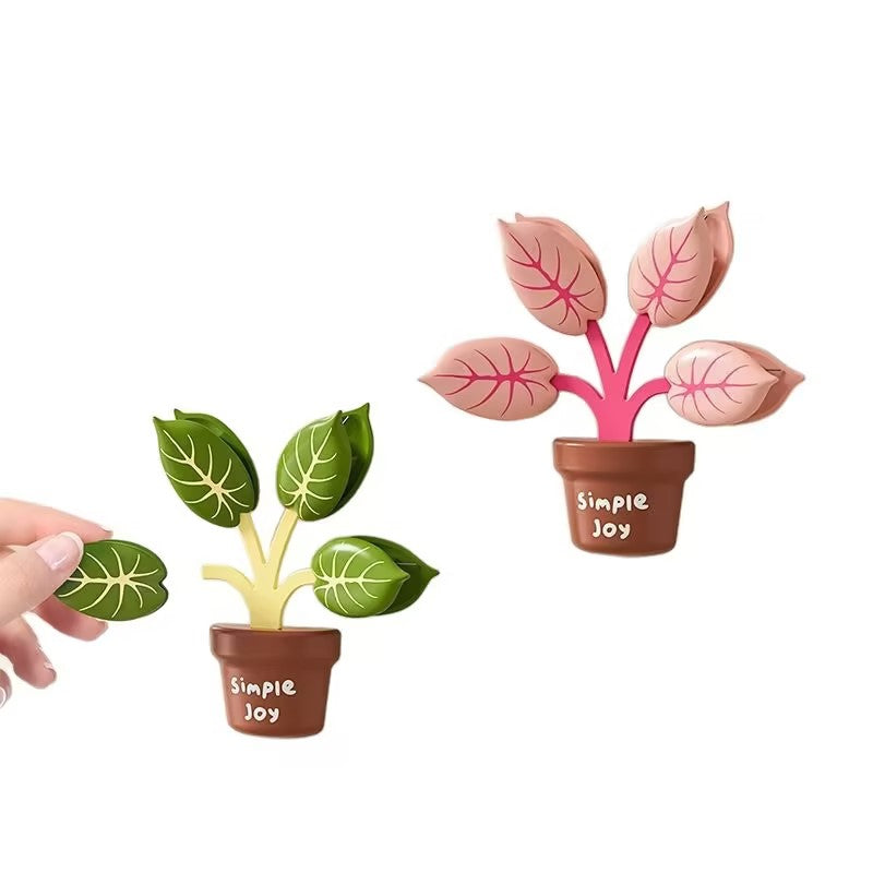 Magnetic Refrigerator Sealing Clip – Cute Plant Shape Food Bag Closure Clip for Kitchen Storage & Organization