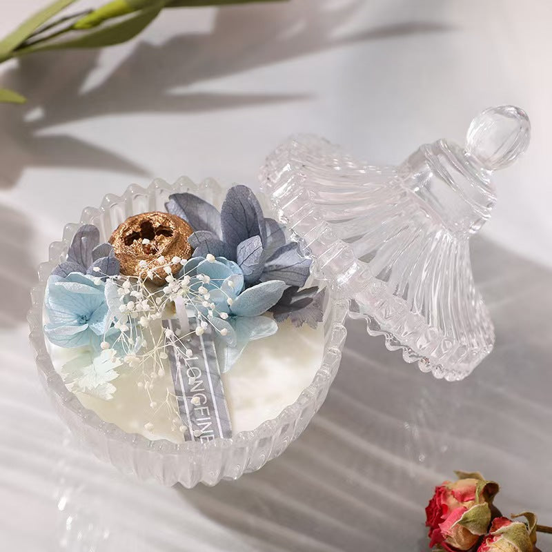 Handmade Dried Flower Candle