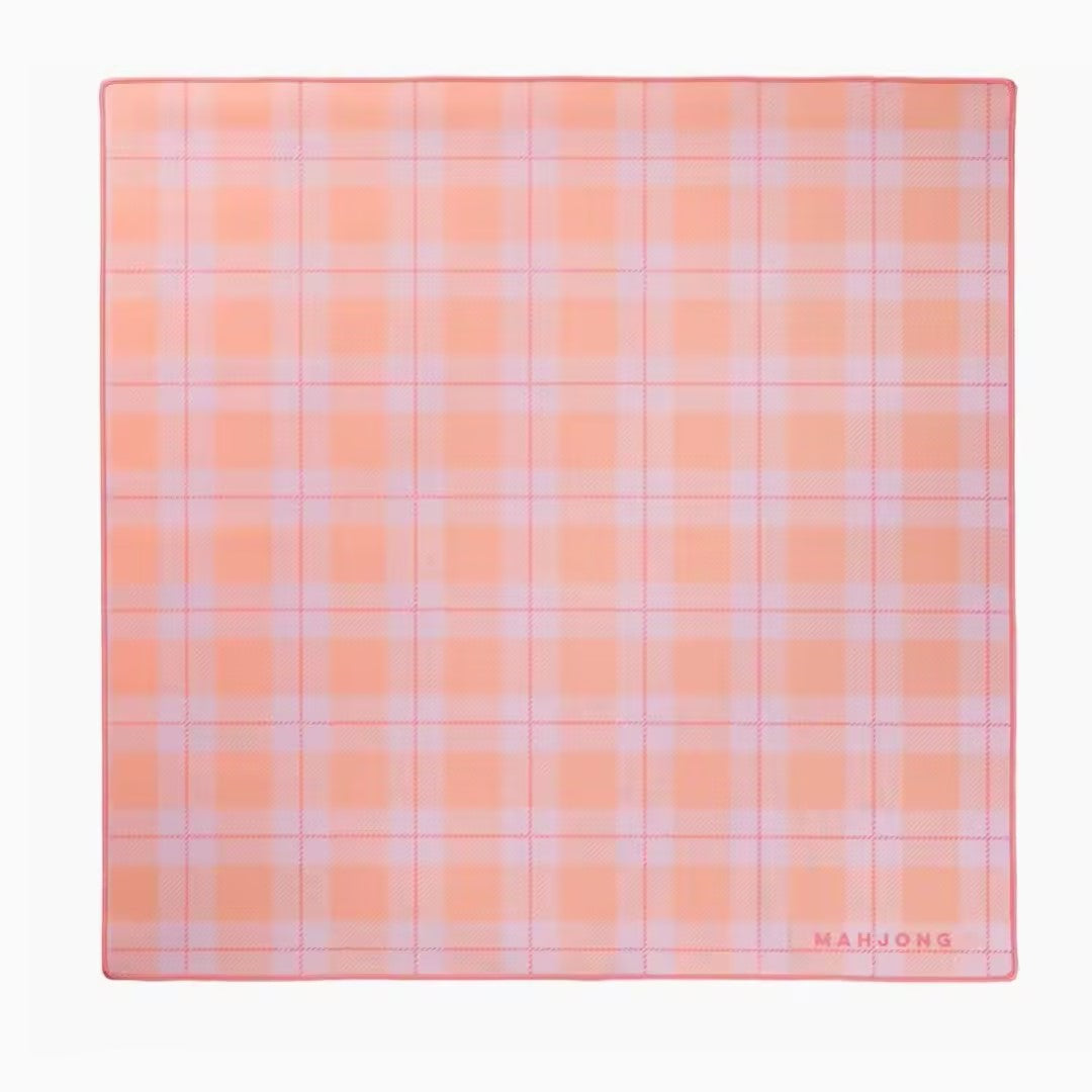 Plaid Mahjong Table Mat – Soft Square Game Mat for Mahjong Table Setup, Home Entertainment & Family Gatherings