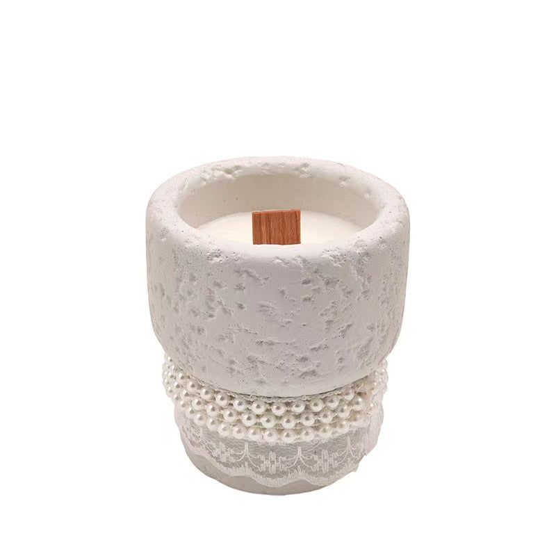 Plaster Cup Scented Candle – Smokeless Bedroom Decor