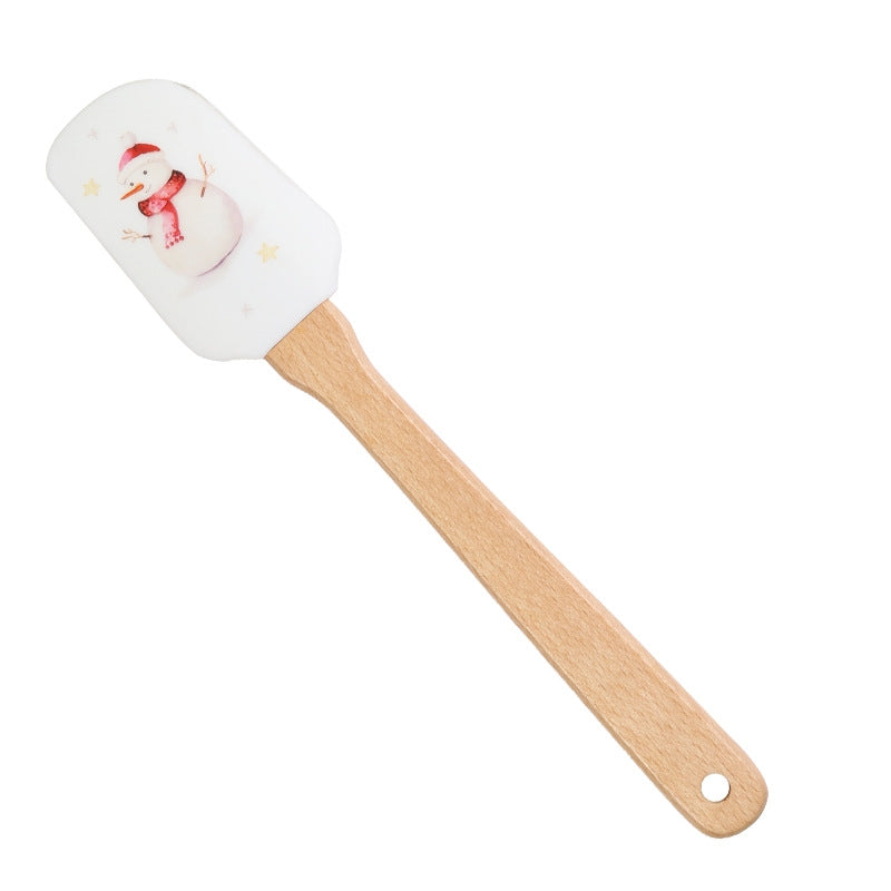 Christmas Silicone Spatula with Beech Wood Handle